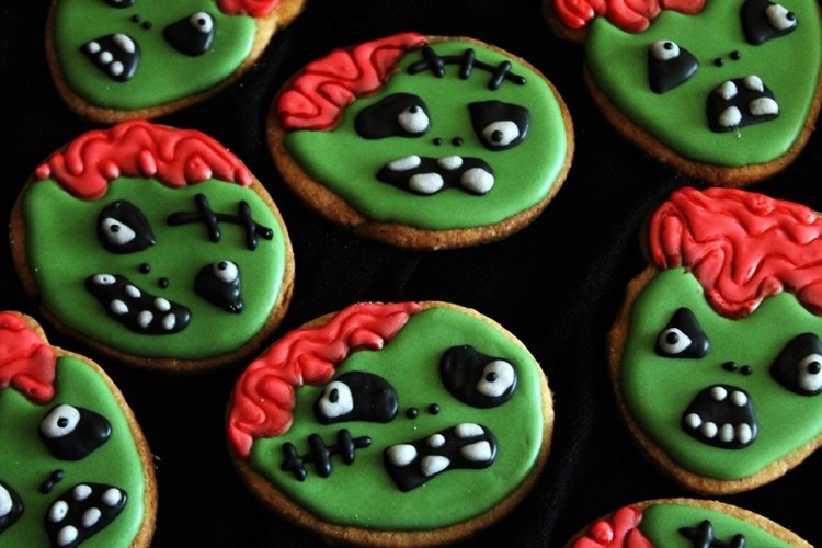 biscoitos de halloween zumbis monstros assustadores