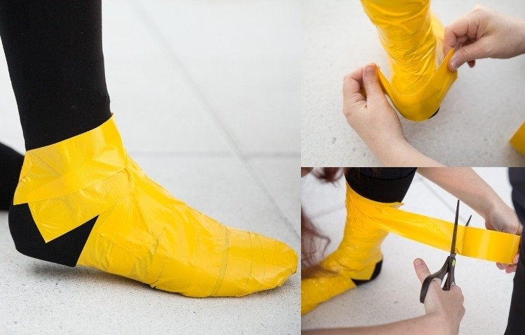 halloween-disguise-men-make-yourself-superhero-hero-shoes-diy-tape-yellow