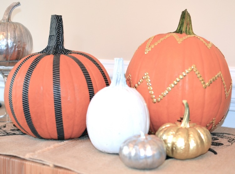 halloween-abóboras-decorar-prata-ouro-cor