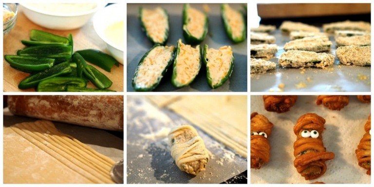 comida de festa comidinhas fartas para adultos poppers de jalapeño com cream cheese e massa folhada