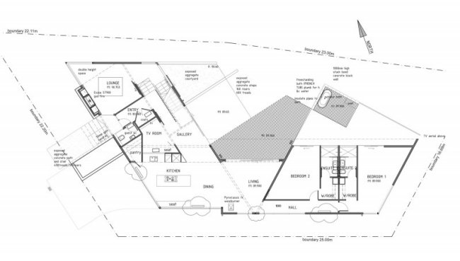 Planta baixa da localização da Dublin Street House - Queensland da Nova Zelândia