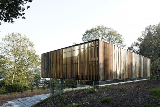 arquitetura de casa d França parede de madeira duas partes
