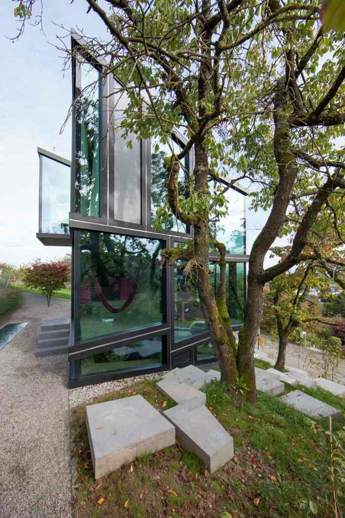 casa design arquitetura moderna jardim design árvore