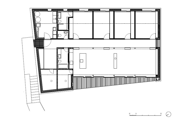 planta de arquitetura florestal moderna casa de madeira