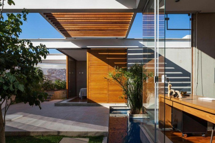 casa moderna arquitetura plantas escritório terraço pedra