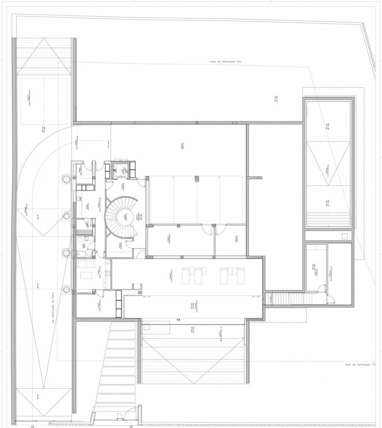 casa moderna escada em espiral planta baixa primeiro andar garagem garagem