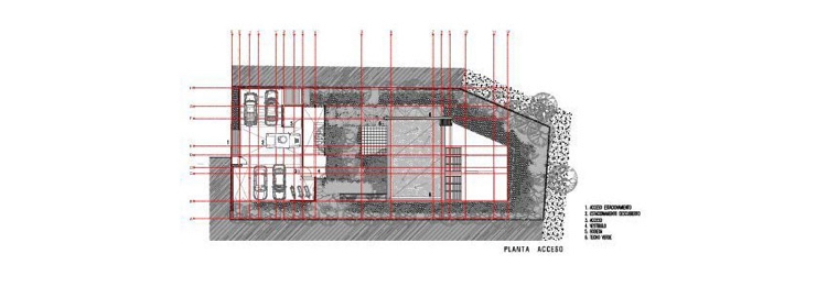 casa-fachada-vidro-arquitetura moderna-casa-planta-planta baixa-sala-divisão-lote-natureza
