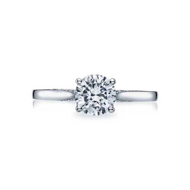 Proposta de casamento anel de noivado em ouro branco simples grande diamante
