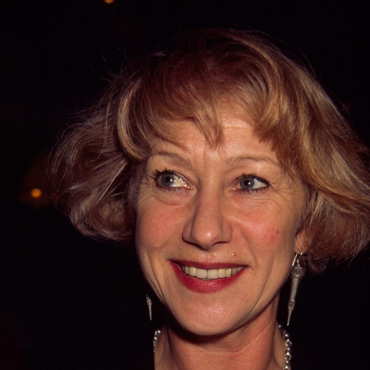 Penteados Bob francês com franja Helen Mirren