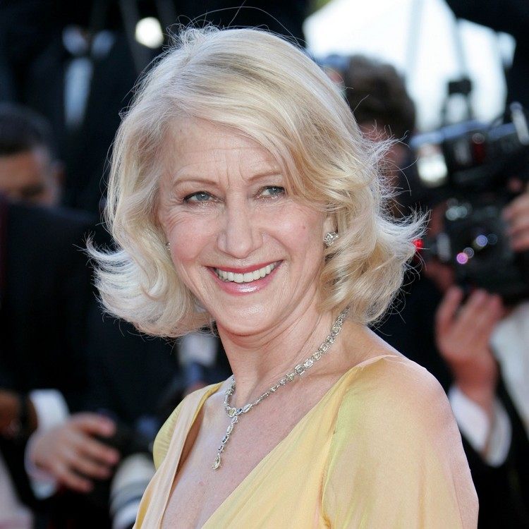 Helen Mirren Hairstyles Bob 2007 com franjas laterais