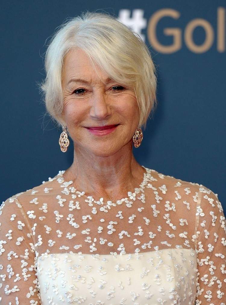 Helen Mirren Hairstyles 2017 Pixie Cut with Bangs