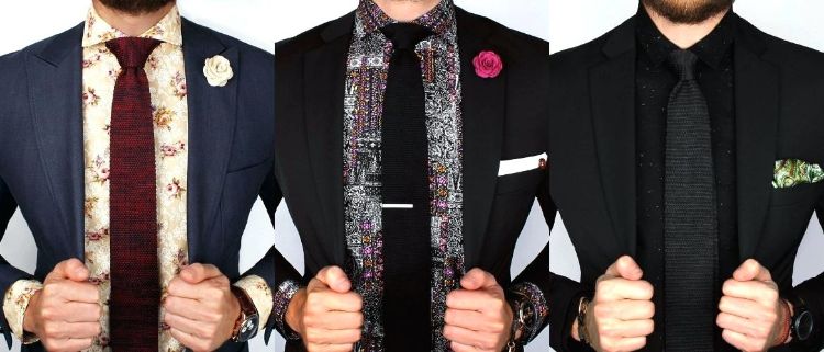 Combinação de gravata de camisa lápis Interpretação interessante tonalidades combinações de cores paleta