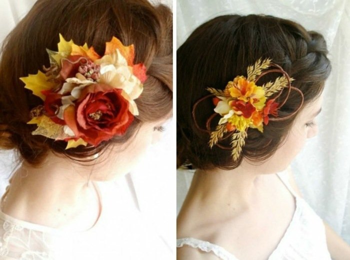 Decorações-de-outono-decorações-florais-para-o-cabelo-casamento