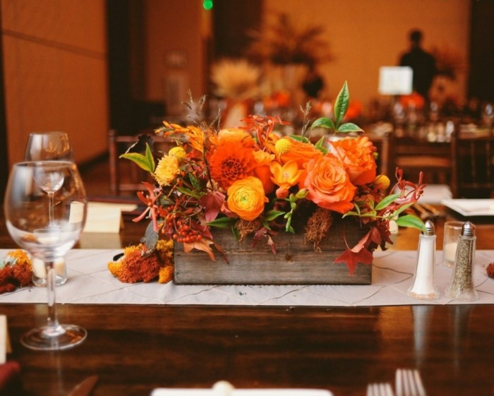 Decoração de mesa, ideia de flores, clima festivo