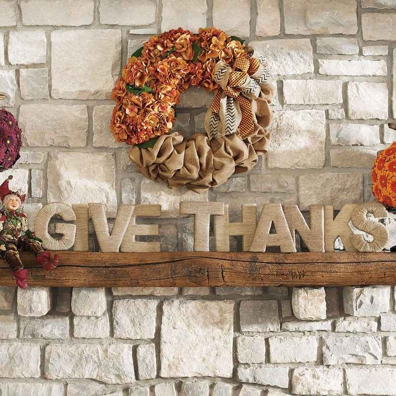 Decoração de outono-materiais naturais-decoração de parede-folhas de outono-cordel