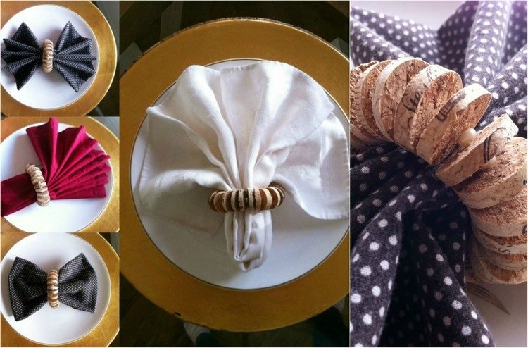 decoração de outono-faça-você-mesmo-mesa-anéis-guardanapo-rolhas de vinho