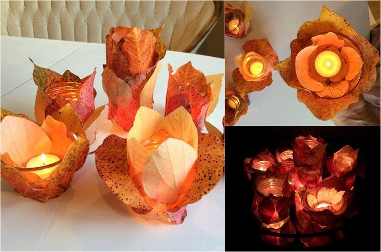 apimentar o outono-decoração-faça-você-mesmo-tealight-titular-folhas de outono