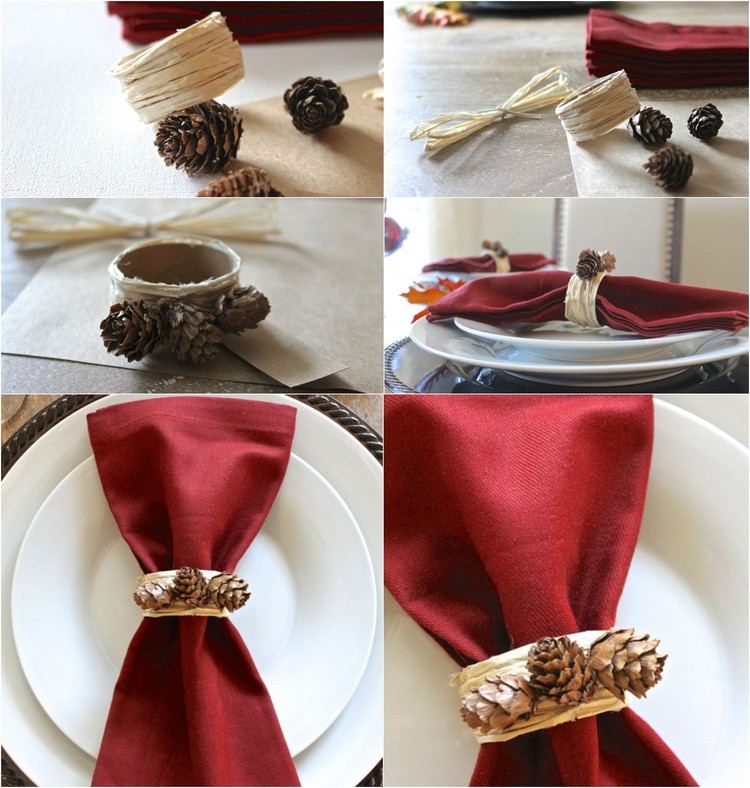 decoração de outono-faça-você-mesmo-faça-você-mesmo-guardanapo-anéis-cones-bast