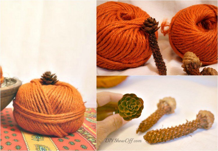 outono-decoração-faça-você-mesmo-abóbora-garnkauel-cones
