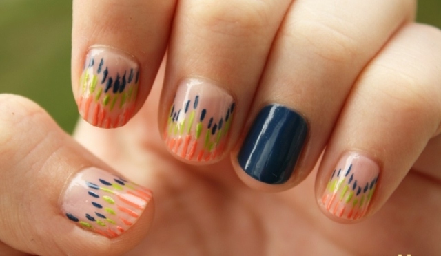 Idéias de design de unhas Padrão Chevron