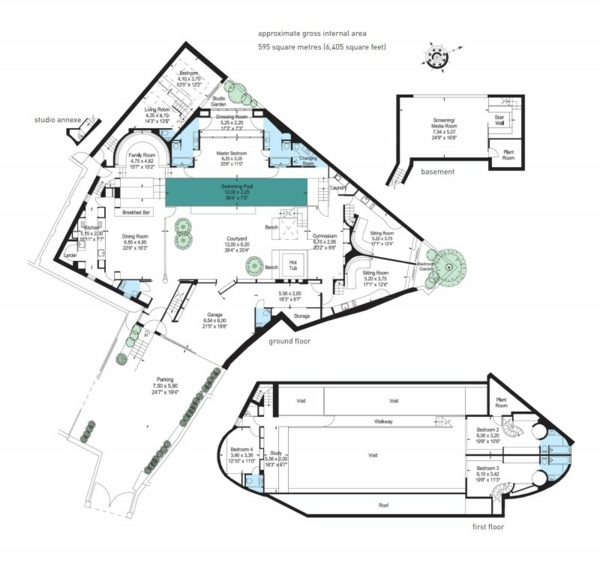 planta de casa minimalista