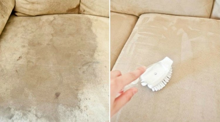 dicas de casa-limpeza-álcool-sofá-sofá-escova-manchas