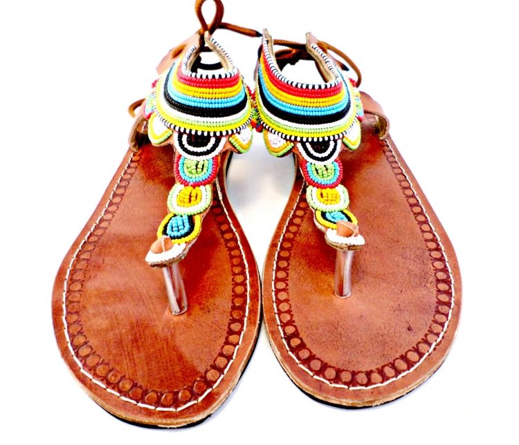 Hippie Chic -mode-boho-flat-sandals-pearl-colored-leather