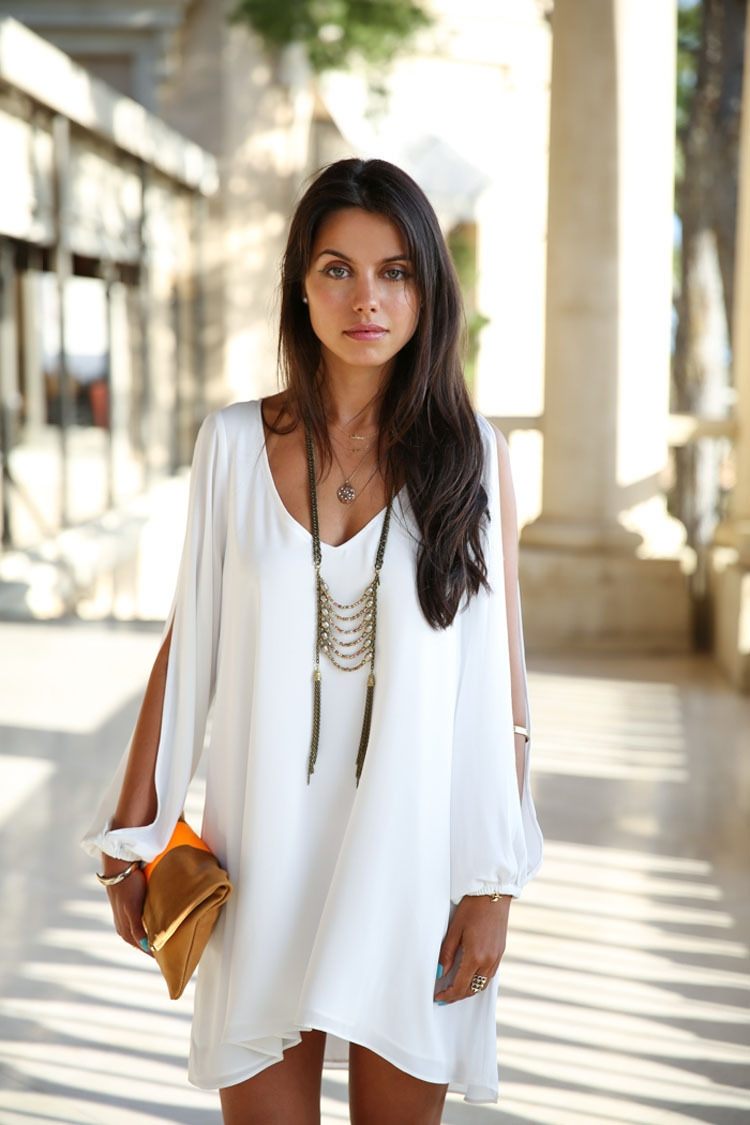 hippie-chic-fashion-boho-white-summer-dress-chain-bag-clutch