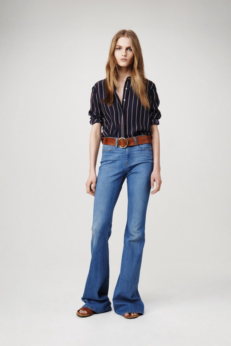 hippie-chic-fashion-boho-jeans-calça-jeans-camisa-jeans-cinto-perna larga