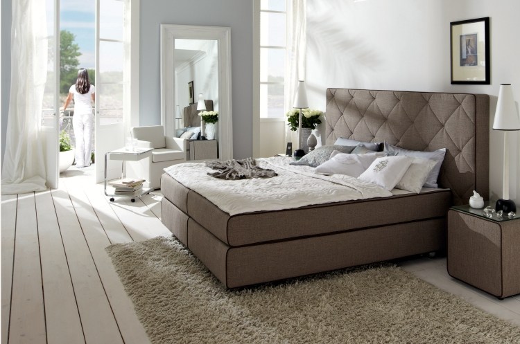 my SUITE home box spring bed cama principal acolchoada alta