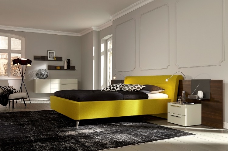 SERA-bed-huelsta-fabric-covered-steel-feet-light-wood-board