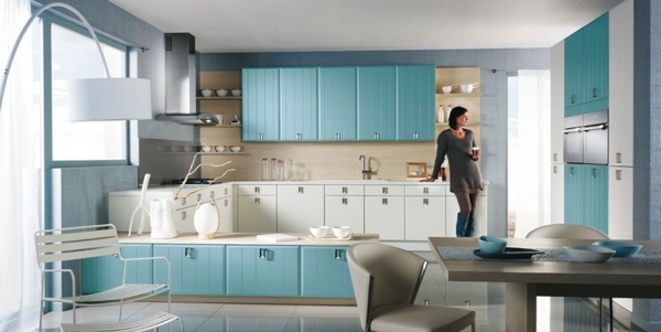 High-gloss-kitchen-Mobalpa-light-blue-light-beige