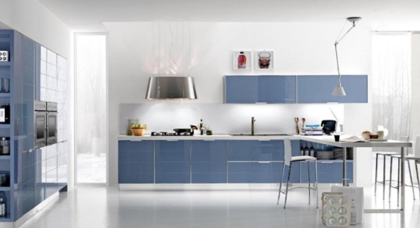 Cozinhas de alto brilho Stosa-Cucine Itália azul claro