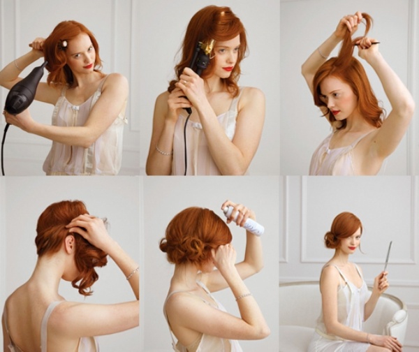 elegante-noite-cabelo-laquê-branco-vestido