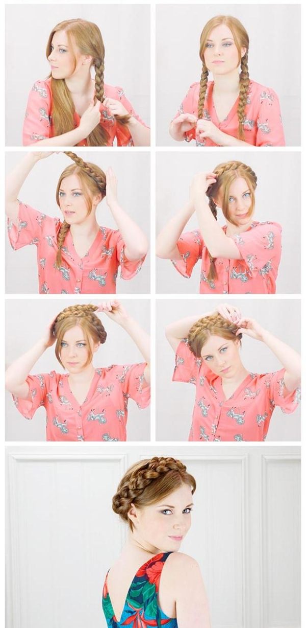 Penteado com tranças - camiseta rosa - preparação para casamento