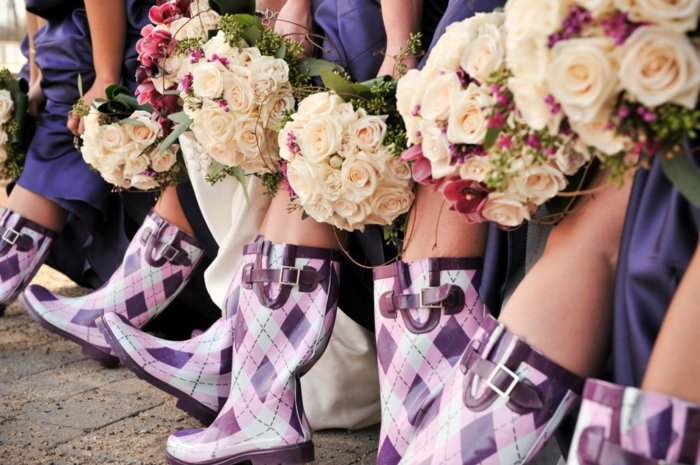 Rain Wellington Bridesmaid Ideas