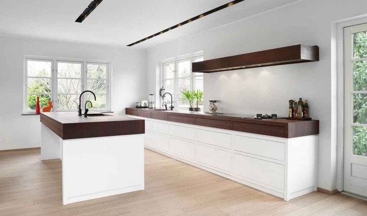 wood-countertops-kitchen-solid wood-dark-island