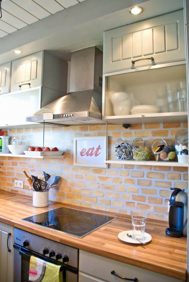 wood-countertops-kitchen-solid-wood-grey-fronts-wall-paint-brick-look-deco