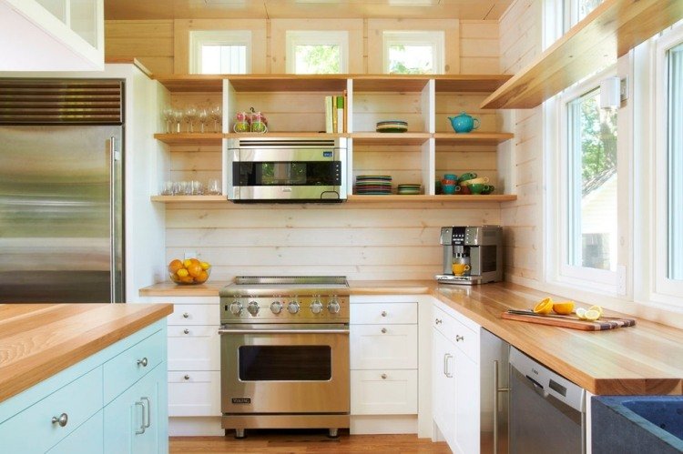 madeira-bancadas-cozinha-madeira maciça-luz-casa de campo
