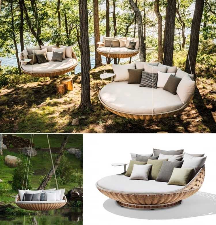 madeira-jardim-mobília-dedon-balanço-descanso-balanço-cadeira-suspensa-deitado-almofada-ninho