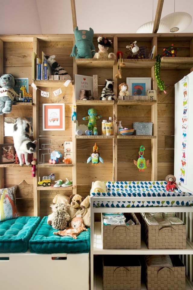 armário de parede de quarto de criança prateleiras de madeira espaço de armazenamento de brinquedos
