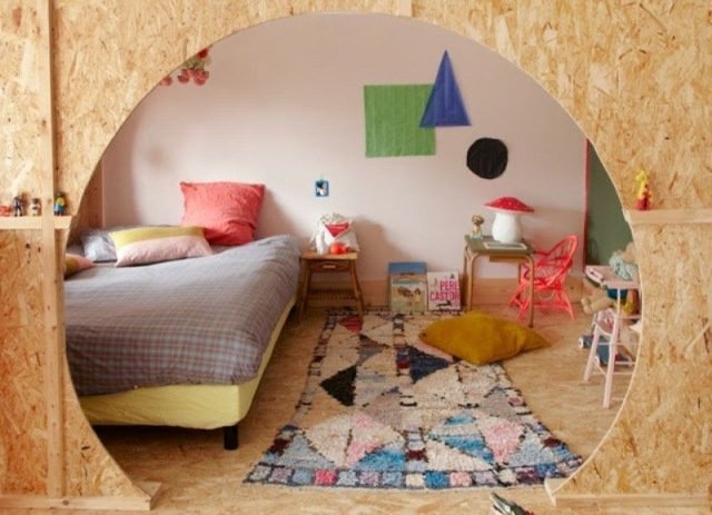 quarto infantil cama osb paineis