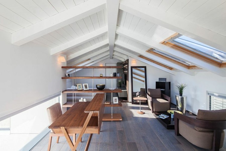clarabóia escritório casa design neutro mesa minimalista área de estar