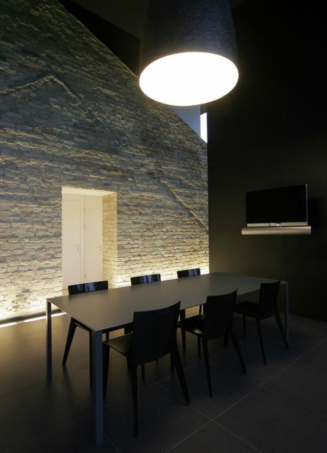Candeeiro de parede de pedra para iluminação, mesa de jantar, ideias de decoração