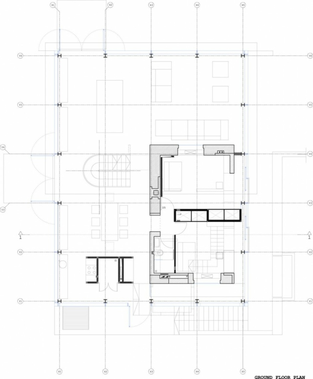 arquitetura moderna fachada de vidro planta baixa planta segundo andar