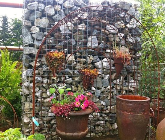 gabião de jardim vertical projeta ideias no jardim