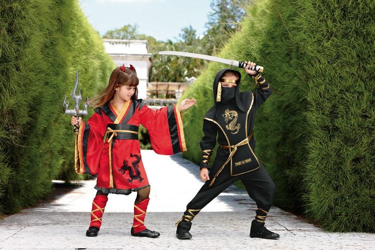 Fantasias de carnaval para irmãos ninjas crianças