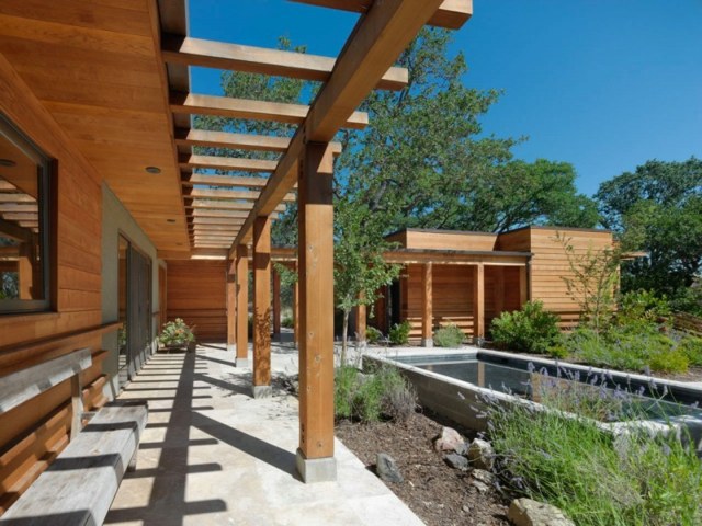 Casa de campo estilo casa de madeira piscina jardim concreto piscina moderna