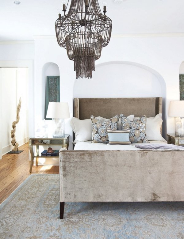 Candelabro cadeias de ideias de iluminação de quarto