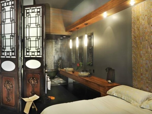 Iluminação de design de interiores de quartos de hotel - luminárias suspensas embutidas